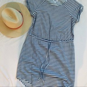 Striped Twill s/s Sundress, Size S